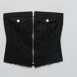 Zara denim corset top